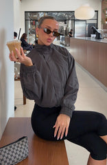 Cool Vibe Funnel Neck Jacket Steel