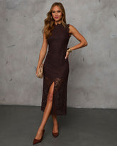 Softly Falling Floral Lace Maxi Dress