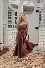 Chateau Days Strapless Maxi Dress