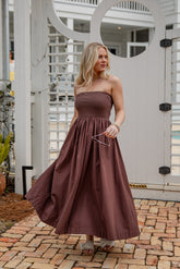 Chateau Days Strapless Maxi Dress
