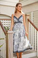 Take Your Pick Grey Printed Maxi Dress