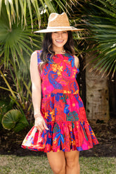 Rio Muse Magenta Floral Mini Dress