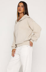 Cozy Cloud Knit Sweater Pebble
