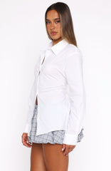 Feeling Is Mutual Long Sleeve Shirt White