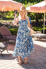 Coastal Romance Floral Maxi Dress