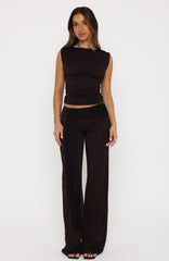 Fluent Lines Pants Chocolate